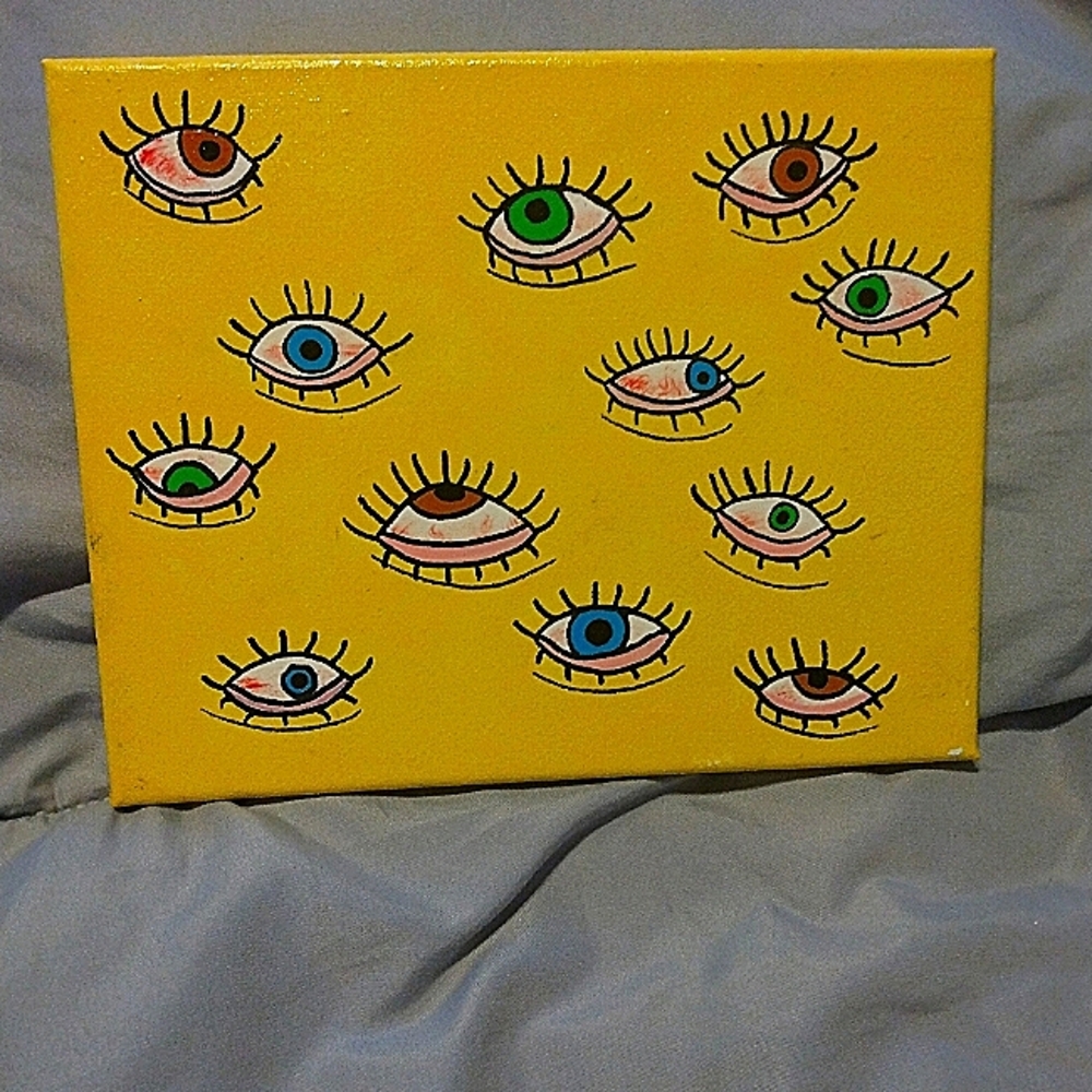 hand painted psycho eyes